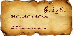 Góczán Ákos névjegykártya