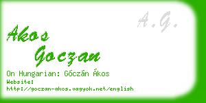 akos goczan business card